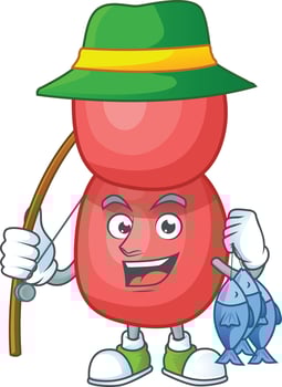 Cartoon character of neisseria gonorrhoeae vector