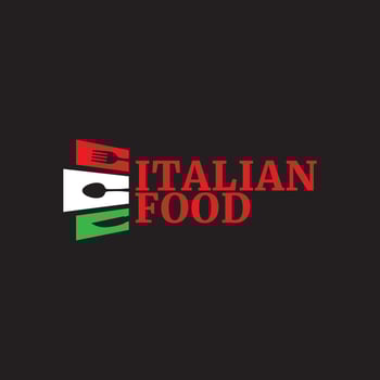 italian food restaurant knife cutlery illustration logo vector icon symbol illustration design template