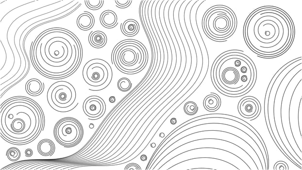 the line art with black white color vector