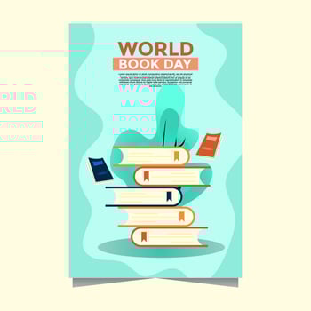 world book day illustraton vector. book day vector. vector