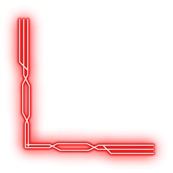 Neon Glowing Border Corner png