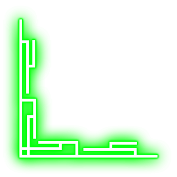 Neon Glowing Border Corner png