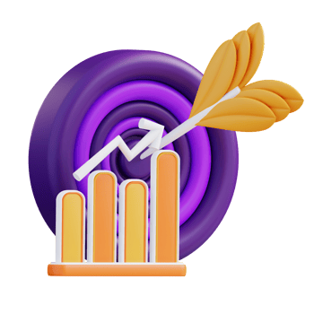 3d illustration business financial targeting png