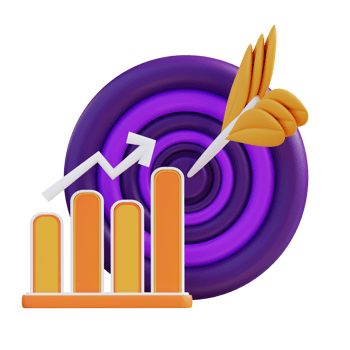 3d illustration business financial targeting png