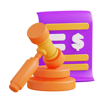 3d illustration of auction document png