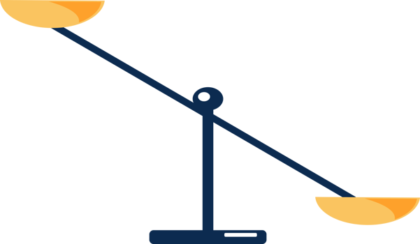 Scales icon in flat style. Libra symbol, balance sign. png