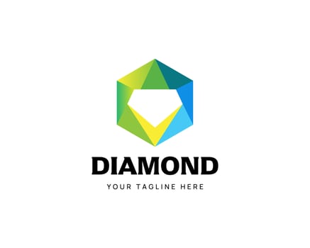 Shimmering Diamond Gradient Logo vector