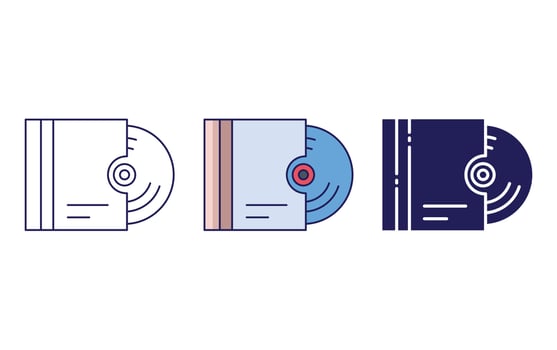 CD disk vector icon