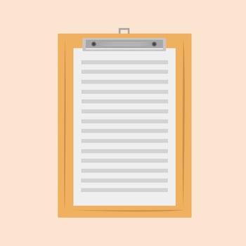 Clipboard vector illustration for graphic design and decorative element