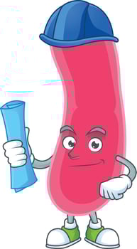 Cartoon character of fusobacteria vector