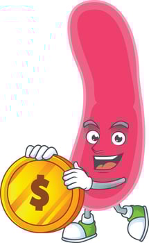 Cartoon character of fusobacteria vector