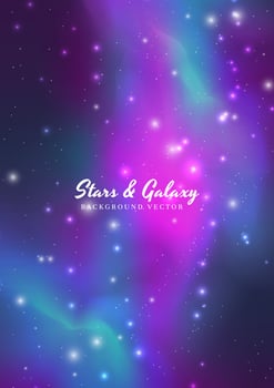 Galaxy starry background design vector