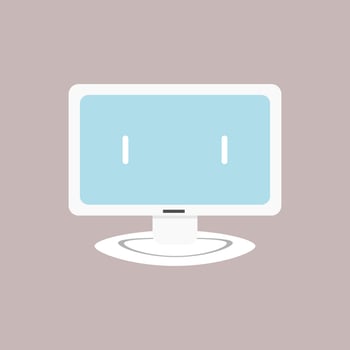 simple vector icon monitor pc