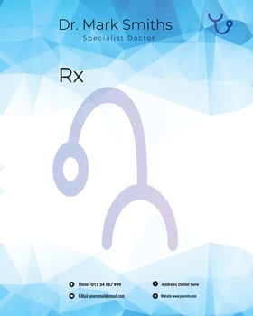 Medical letterhead template design vector