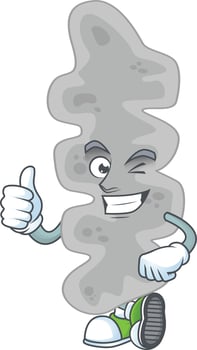 Cartoon character of leptospirillum ferriphilum vector