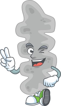 Cartoon character of leptospirillum ferriphilum vector