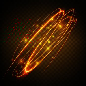 Shining lines. Glowing Trail Wave Vector Light Effect. Vector illustration