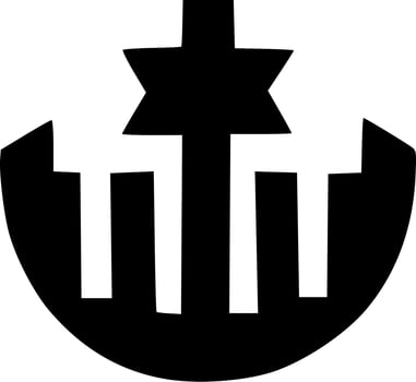 black and white of icon shape vector