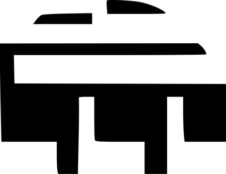 black and white of icon shape vector