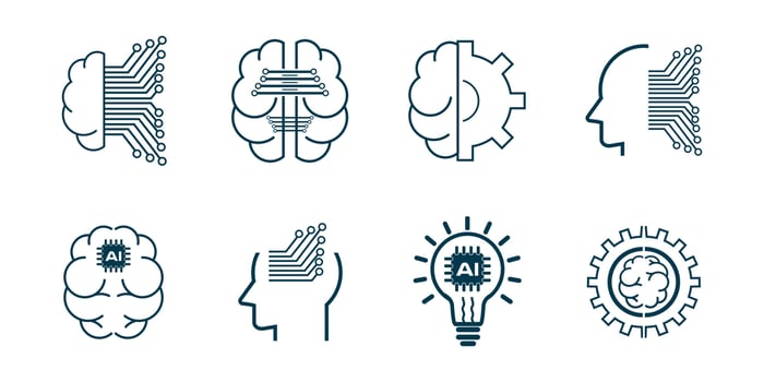 Set of icons Innovation, such as analysis, technology, startup, business solution and more. Vector illustration isolated on white background