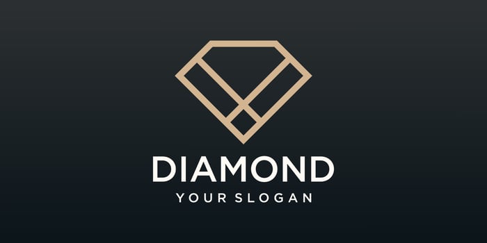 Luxury Diamond jewelry Logo Vector Design.