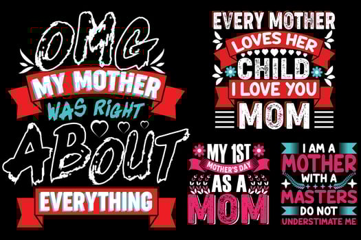 Mother's day t shirt design vector
