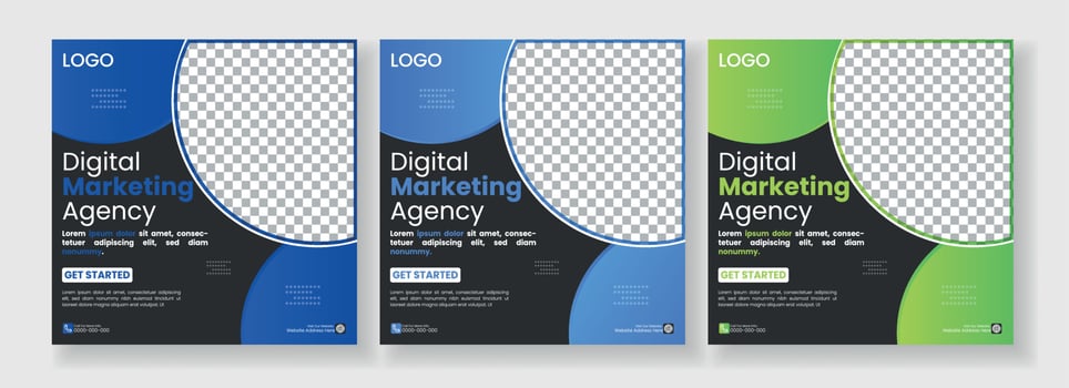 Digital marketing Agency banner for social media post template vector