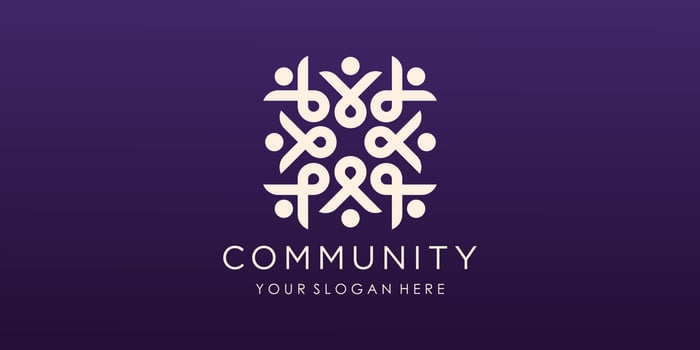 Social Network Team Partners Friends logo design vector