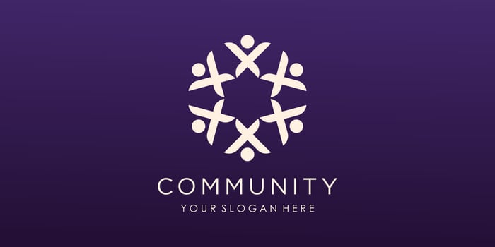 Social Network Team Partners Friends logo design vector