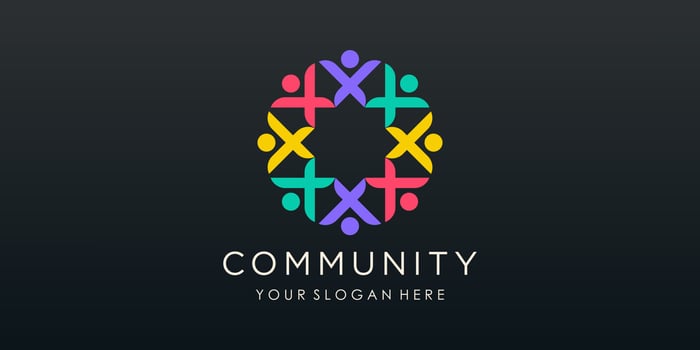 unity people logo design vector template.