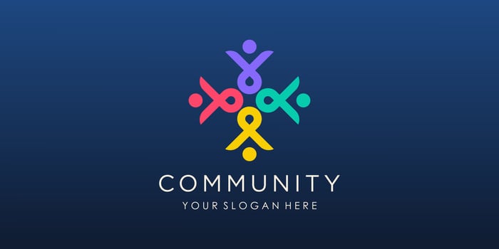 People Together logo design Vector Illustration.
