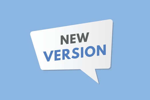 New Version text Button. New Version Sign Icon Label Sticker Web Buttons vector