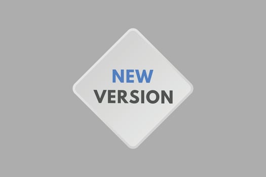 New Version text Button. New Version Sign Icon Label Sticker Web Buttons vector