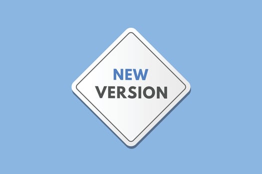 New Version text Button. New Version Sign Icon Label Sticker Web Buttons vector