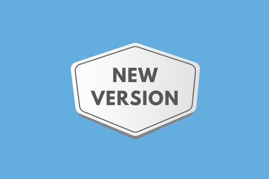 New Version text Button. New Version Sign Icon Label Sticker Web Buttons vector