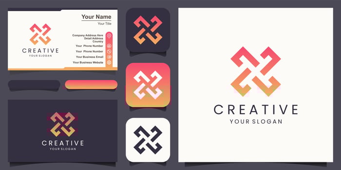 X Letter Logo Template vector icon illustration design