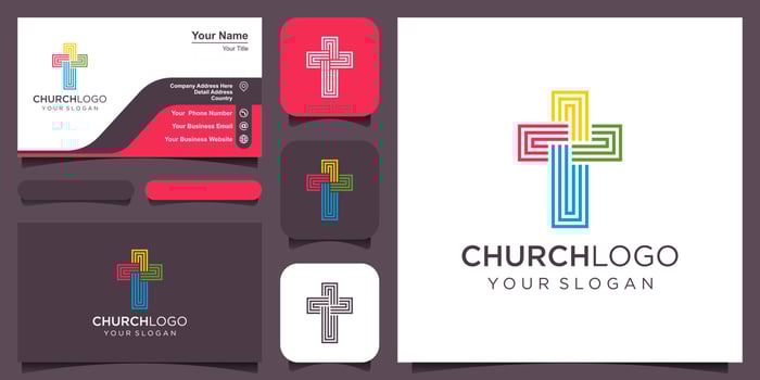 Holy cross logo. Holy cross icon. vector