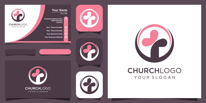 Church vector logo symbol graphic abstract template