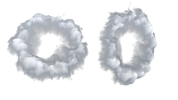 Cloud portal air circle. 3d render isolated png