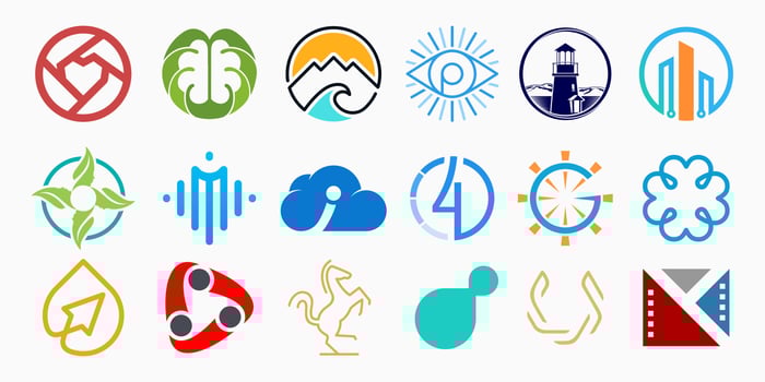 collection minimalist logo icon set. simple design vector illustration.