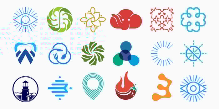 collection minimalist logo icon set. simple design vector illustration.