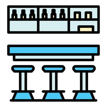 Bar counter room icon vector flat