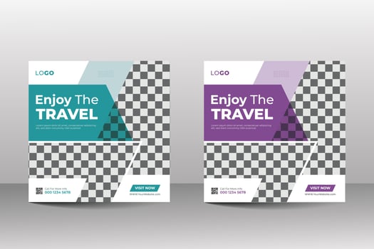 Corporate Modern and creative business social media post design template for you vector