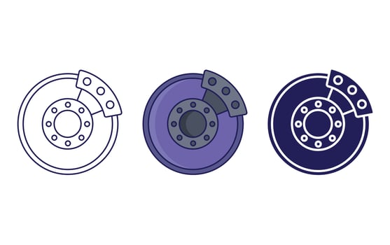 Disc Brake vector icon