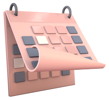 Pink calendar a 3d special date concept png