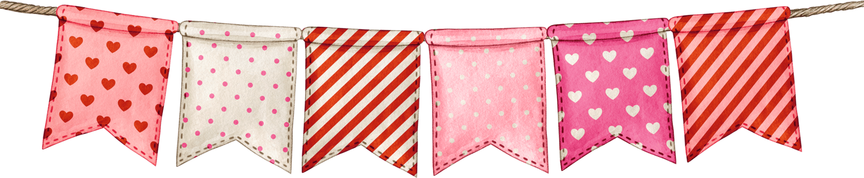 Watercolor party flags png