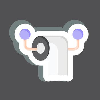Icon Tissue Roll. related to Barbershop symbol. Beauty Saloon. simple illustration vector