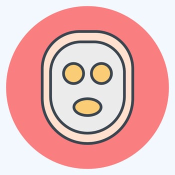 Icon Facial Mask. related to Barbershop symbol. Beauty Saloon. simple illustration vector