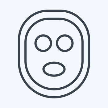 Icon Facial Mask. related to Barbershop symbol. Beauty Saloon. simple illustration vector