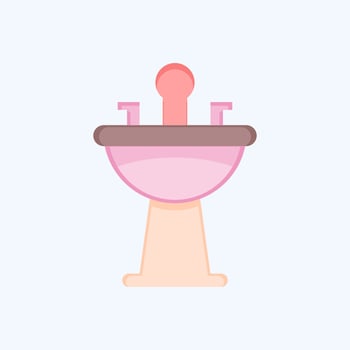 Icon Hair Wash Sink. related to Barbershop symbol. Beauty Saloon. simple illustration vector